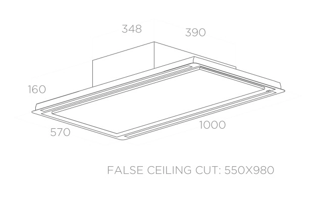 Аспиратор за таван Elica HILIGHT-W H16 WH 100